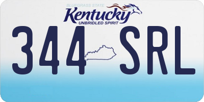 KY license plate 344SRL