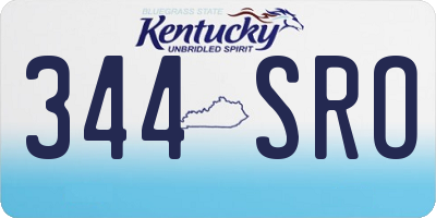 KY license plate 344SRO