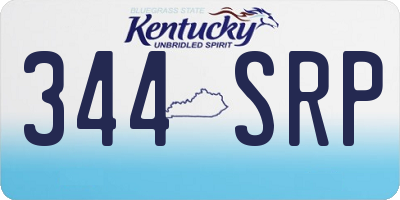KY license plate 344SRP