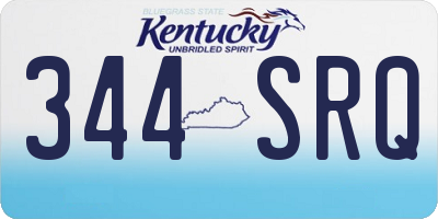 KY license plate 344SRQ