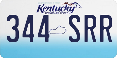 KY license plate 344SRR