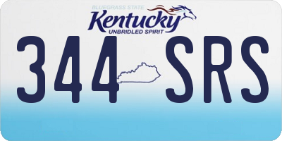 KY license plate 344SRS