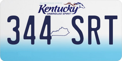 KY license plate 344SRT