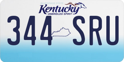KY license plate 344SRU