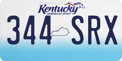 KY license plate 344SRX
