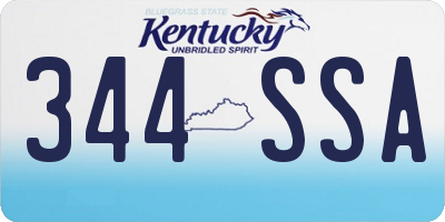 KY license plate 344SSA