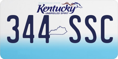KY license plate 344SSC