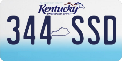 KY license plate 344SSD
