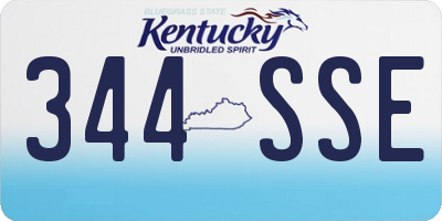 KY license plate 344SSE
