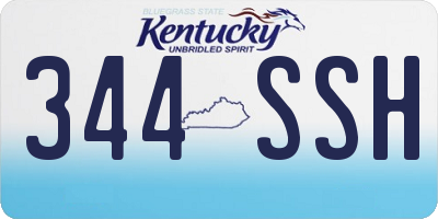 KY license plate 344SSH