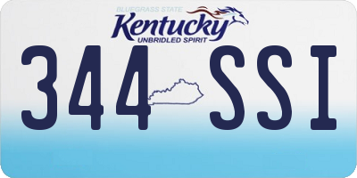 KY license plate 344SSI