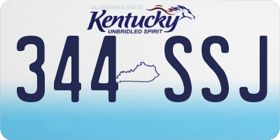 KY license plate 344SSJ