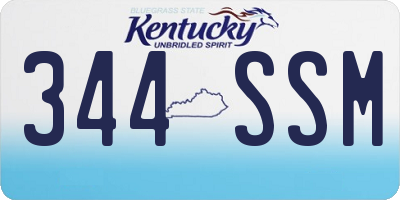 KY license plate 344SSM