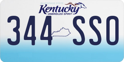 KY license plate 344SSO