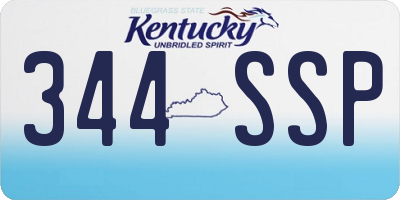 KY license plate 344SSP