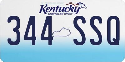 KY license plate 344SSQ