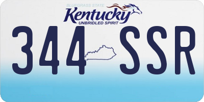 KY license plate 344SSR