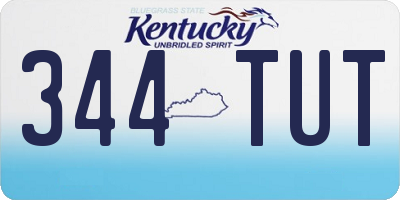 KY license plate 344TUT