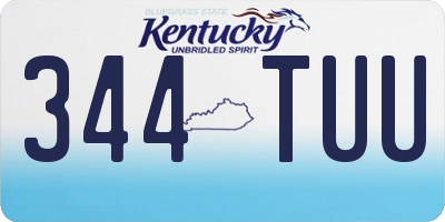 KY license plate 344TUU