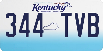 KY license plate 344TVB