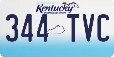 KY license plate 344TVC