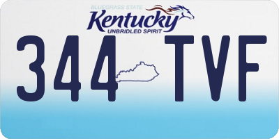 KY license plate 344TVF