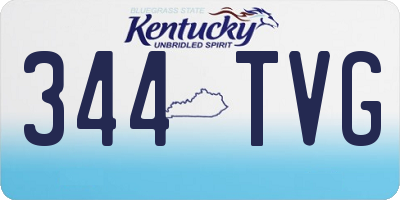 KY license plate 344TVG