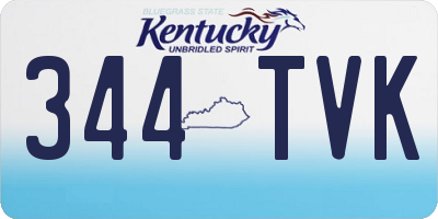 KY license plate 344TVK