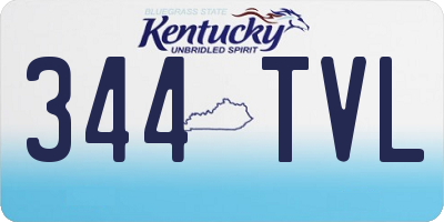 KY license plate 344TVL