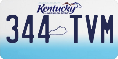 KY license plate 344TVM