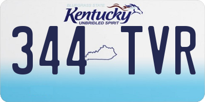 KY license plate 344TVR