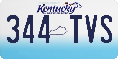 KY license plate 344TVS