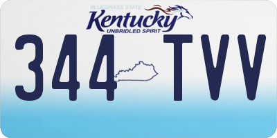 KY license plate 344TVV