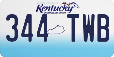 KY license plate 344TWB