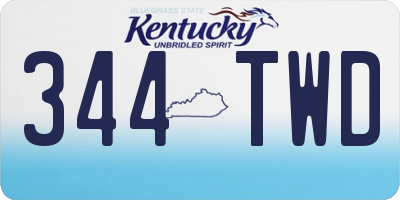 KY license plate 344TWD
