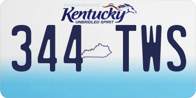KY license plate 344TWS