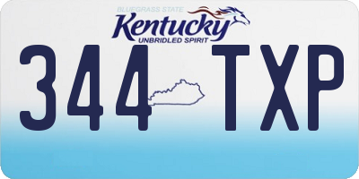 KY license plate 344TXP