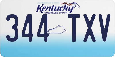 KY license plate 344TXV