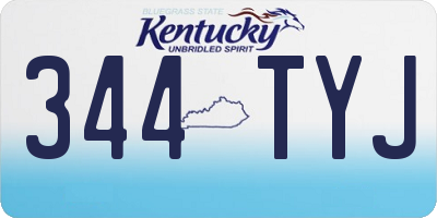KY license plate 344TYJ