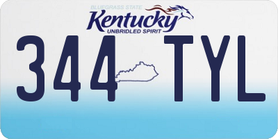 KY license plate 344TYL