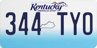 KY license plate 344TYO
