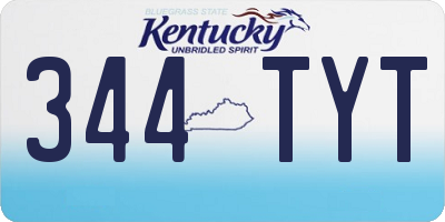 KY license plate 344TYT