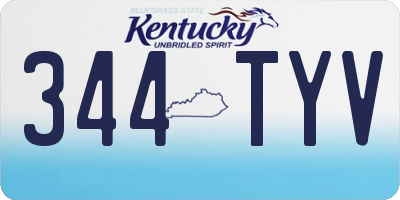 KY license plate 344TYV