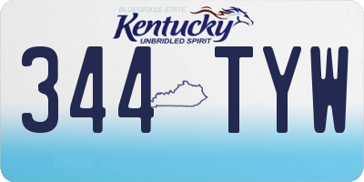 KY license plate 344TYW