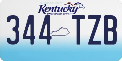 KY license plate 344TZB