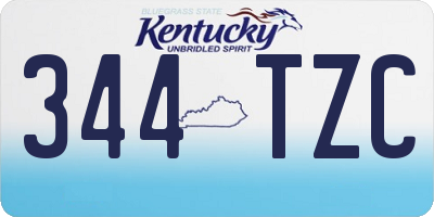 KY license plate 344TZC