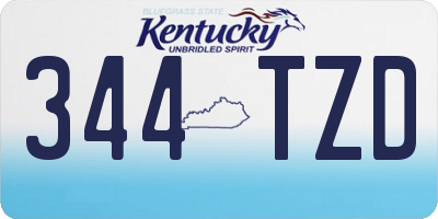 KY license plate 344TZD