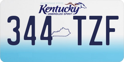 KY license plate 344TZF