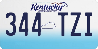 KY license plate 344TZI