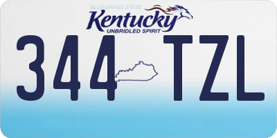 KY license plate 344TZL